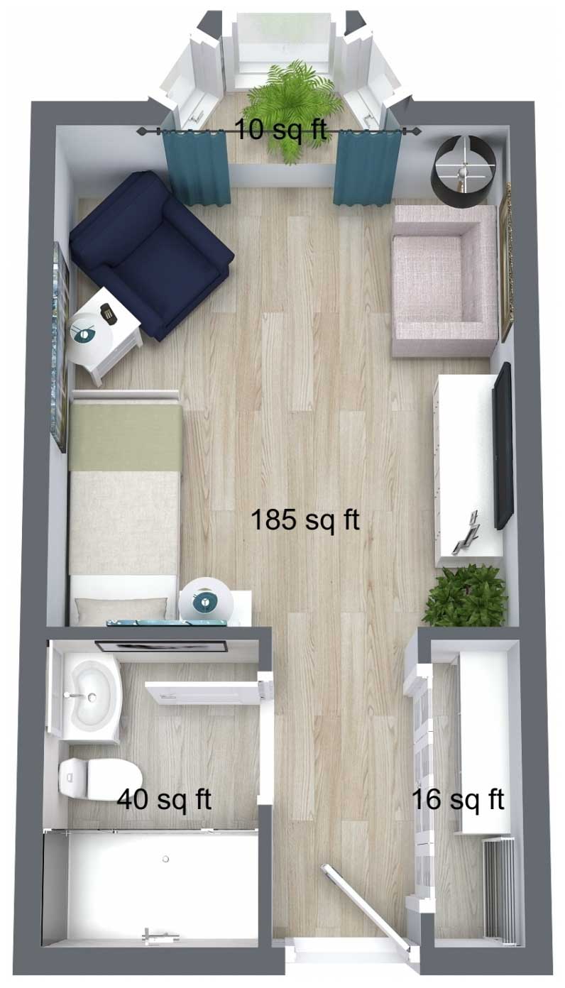 King Place Suite Floor Plan